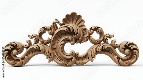 Artistic Embellishment: The detail in a meticulously carved wooden decorative element stands out, highlighting the craftsmanship of classical design. 