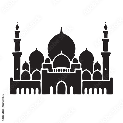 taj mahal vector illustration design