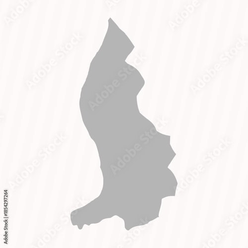 Flat Gray Liechtenstein Map Banner Background