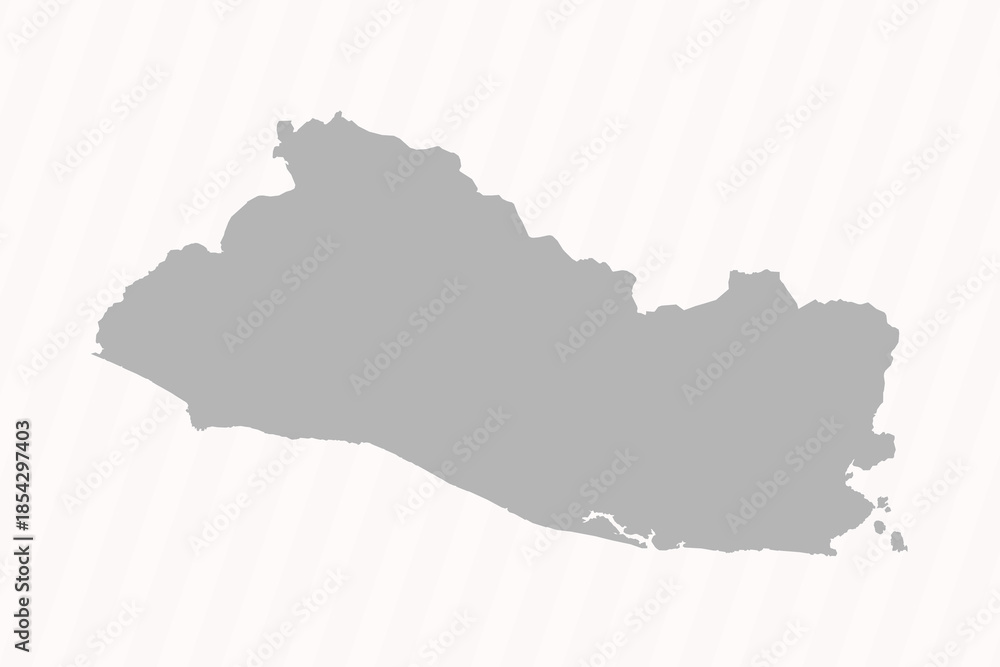 Fototapeta premium Flat Gray El Salvador Map Banner Background