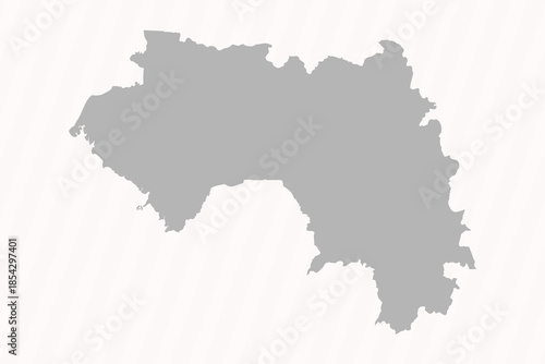 Flat Gray Guinea Map Banner Background