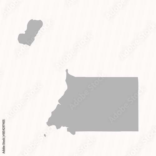 Flat Gray Equatorial Guinea Map Banner Background