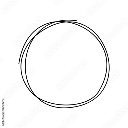 Messy Line Art Round Shape