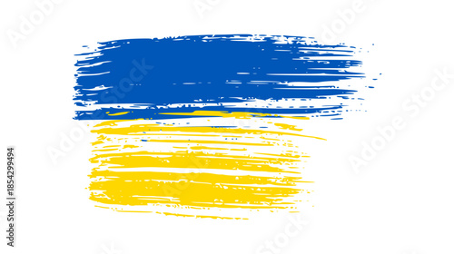 Ukrainian national flag in grunge style