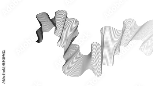 Abstract backdrop with grey wave gradient lines