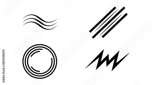 Abstract graphic elements for design and motion graphics