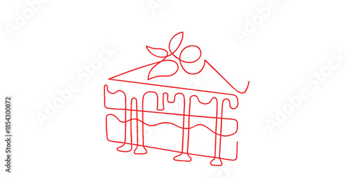 Cake line art
