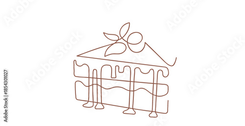 Cake line art