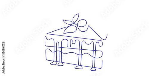 Cake line art