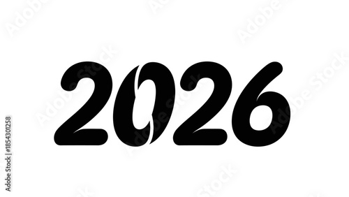 Bold black numbers 2026 displayed prominently against a clean white background