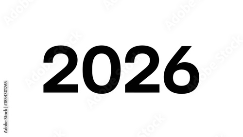 Bold black numbers 2026 displayed prominently on a clean white background