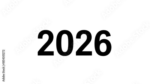 Bold black numbers 2026 displayed prominently on a clean white background