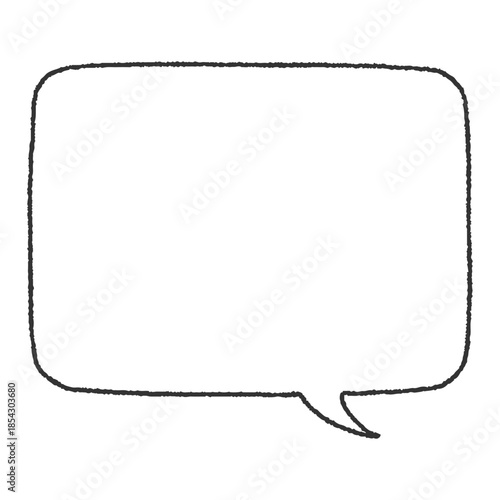 手描き風の長方形の吹き出し（内側が白背景）