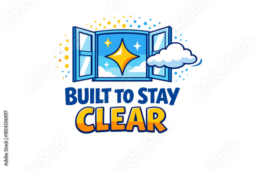 Built to stay clear: open window with cloud and shining star