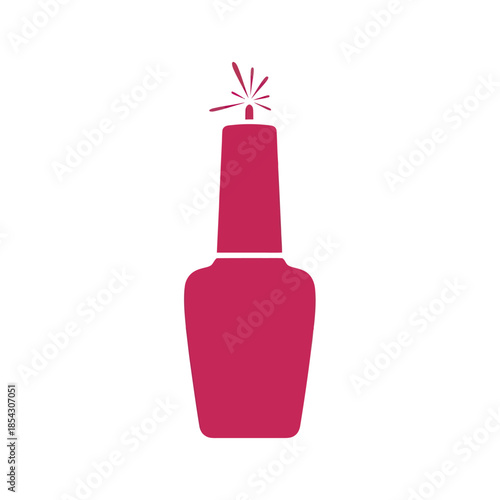 Explosive Beauty Concept Nail Polish Bomb Icon.