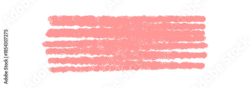 Pink crayon scribble rectangle with sketch stroke forms highlight box for text. Pastel banner background with rough line and textbox accent, perfect as empty label or memo concept.