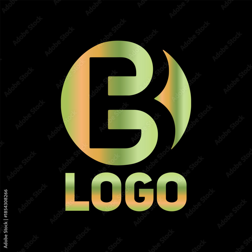 Obraz premium Logo design featuring initial letter B and E in a circle Vector
