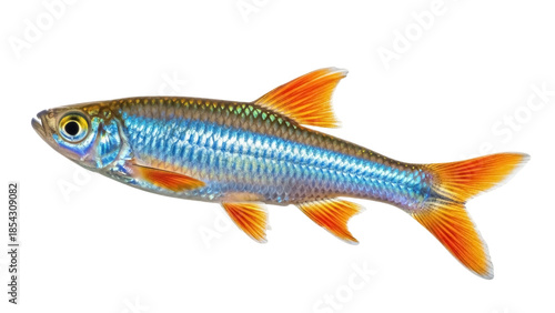 Photography Colorful ruby tetra fish isolated PNG, small freshwater aquarium pet on transpar