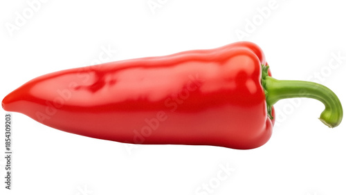 Bilde på lerret Vibrant red sweet pointed pepper isolated PNG, fresh vegetable on transparent ba