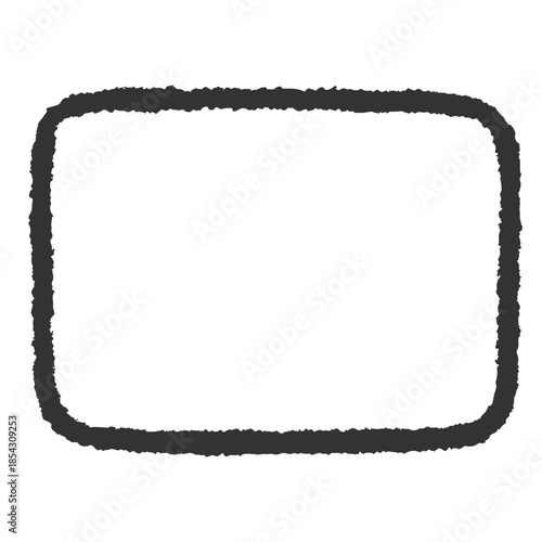 手描き風の長方形のフレーム（内側が白背景）