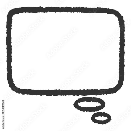 手描き風の長方形の吹き出し（内側が白背景）