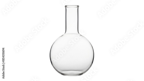 Foto Round bottom flask isolated PNG on transparent background, laboratory glassware