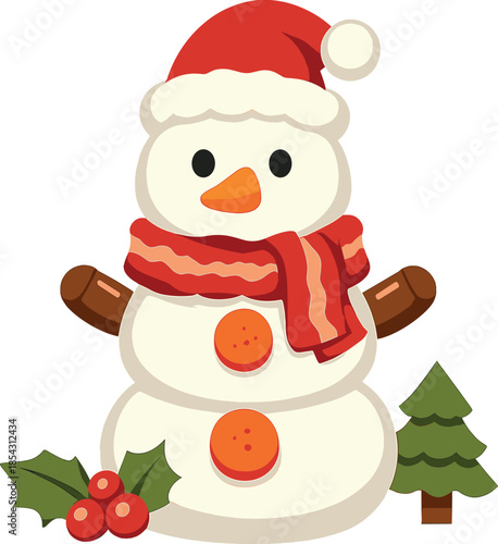 Snowman-shaped mozzarella balls topped with sausage, bacon, and carrot slices for Christmas holidays