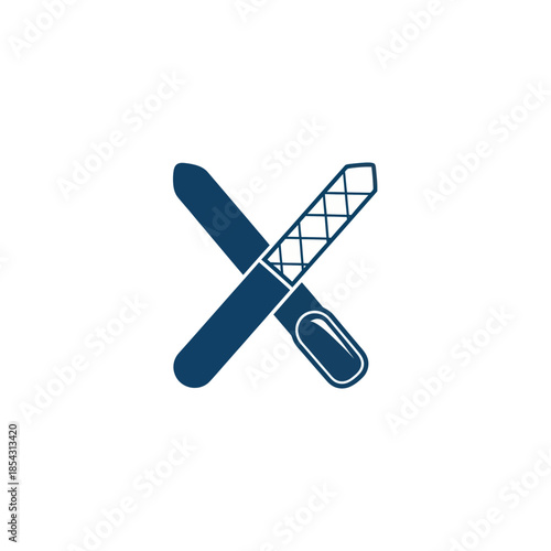 Crossed Nail Files - Manicure and Pedicure Tools for Nail Care.