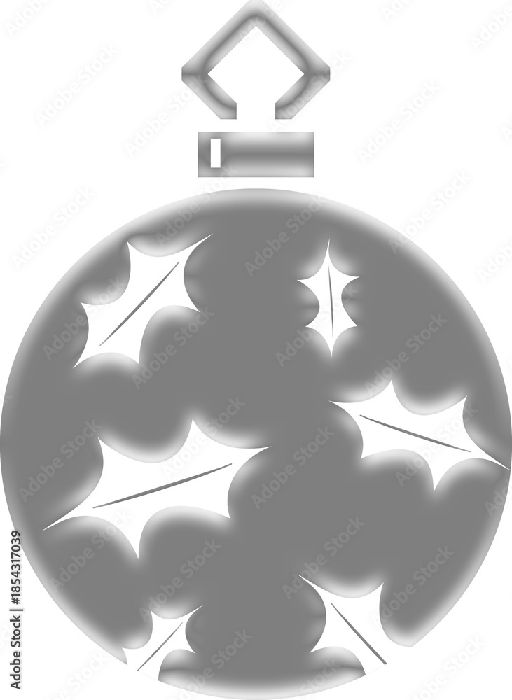 Fototapeta premium silver christmas ball