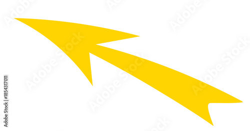 Yellow Up-Left Arrow Icon – Diagonal Backward Direction Vector