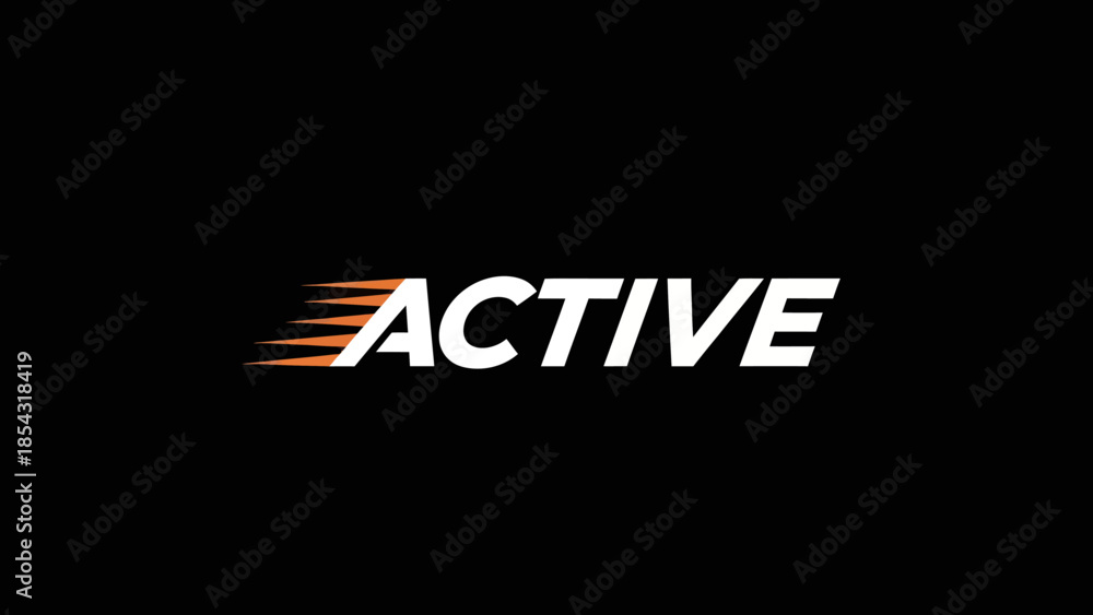Fototapeta premium Dynamic Bold Typography Logo Expressing Speed and Movement