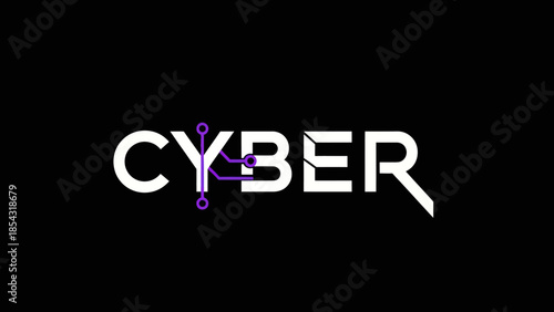 Futuristic Cybernetic Circuitry Integrated Into Bold Typography Design