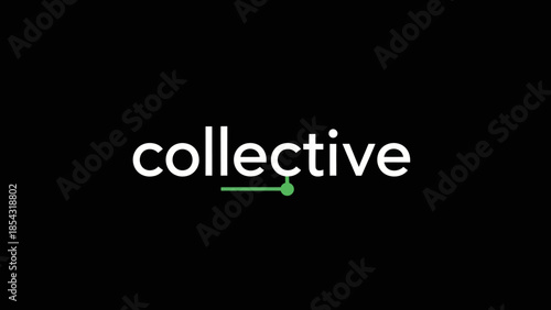 Minimalist Typography Logo Design Featuring the Word Collective with a Subtle Graphic Accent
