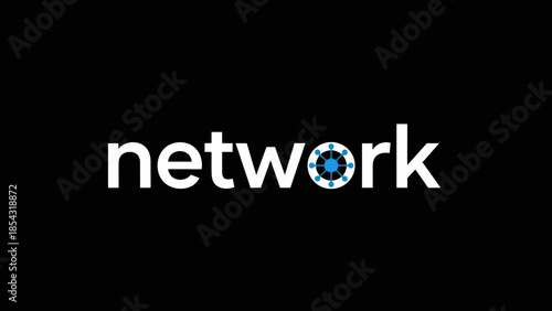 Modern Abstract Network Logo Design with Connecting Nodes