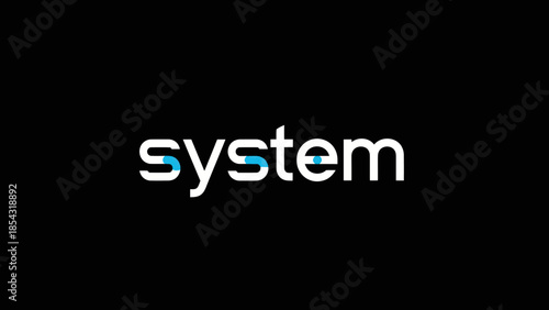 Modern and minimalistic abstract logo for a technology company named System