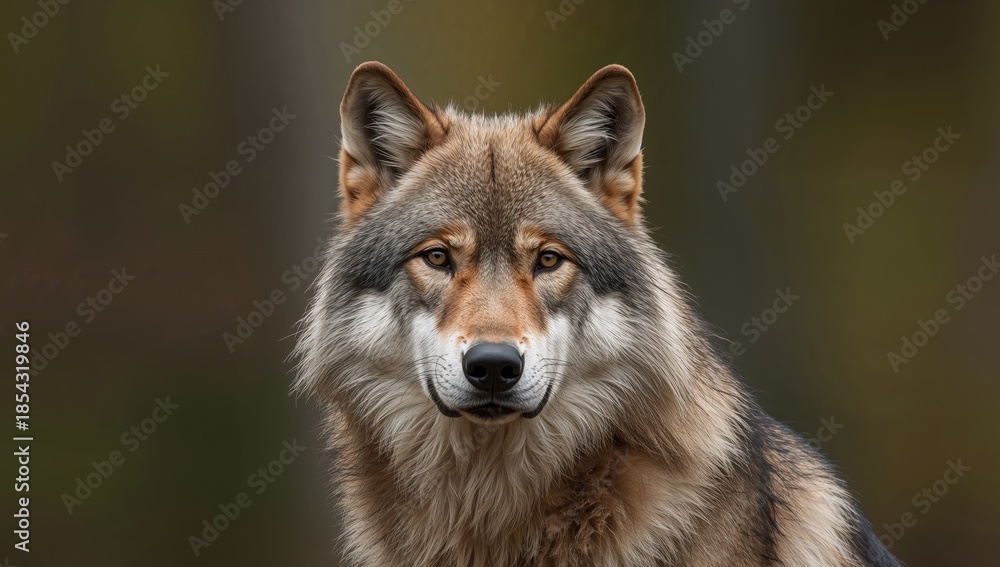 Fototapeta premium Golden Gaze. Portrait of a Wild Creature with Intricate Fur Details and Soft Lighting.