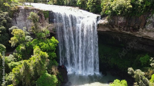 Aerial View of Salto Ventoso Waterfall in Rio Grande do Sul, Brazil