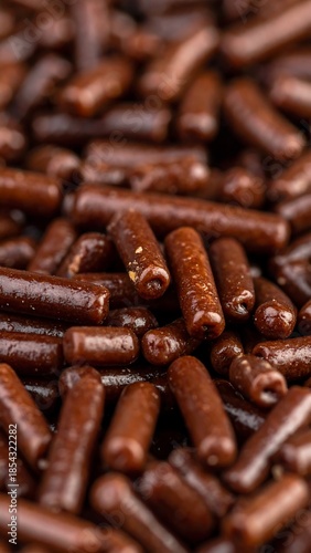 Wallpaper Mural A close-up shot of numerous dark brown chocolate sprinkles scattered together, ready for dessert decoration. Torontodigital.ca