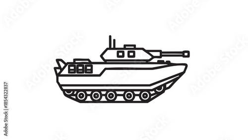 Military tank illustration on a plain white background