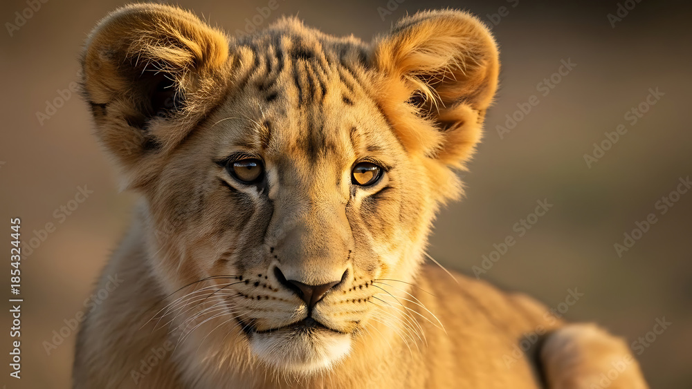 Obraz premium Lion Cub Portrait