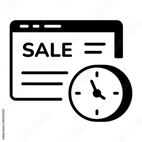 An outline style icon depicting limited offer