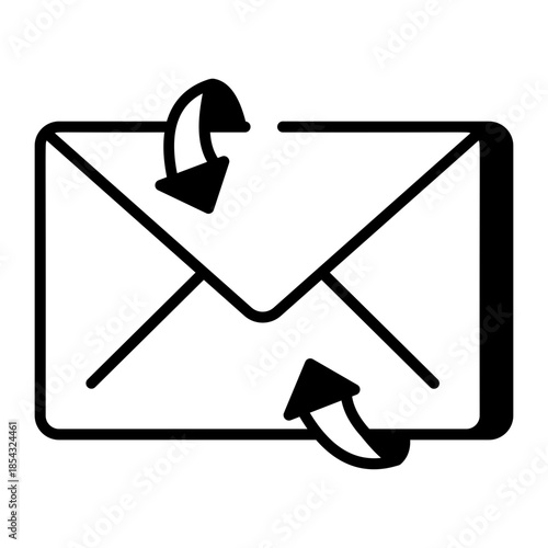A linear style icon representing transfer mail