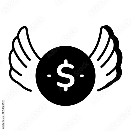 A line style icon showing inflation