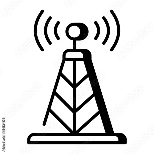 A line style icon showing antenna