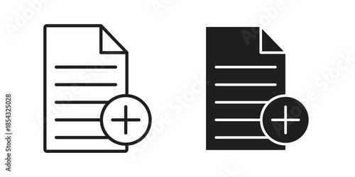 Add document icons sign vectors. suitable for web, app, infographic, etc