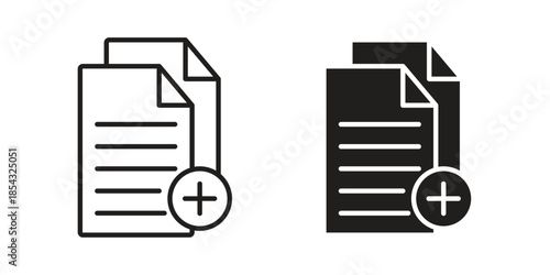 Add document icons sign vectors. suitable for web, app, infographic, etc