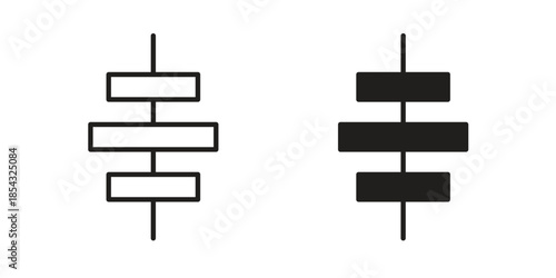 Align center icons sign vectors. suitable for web, app, infographic, etc