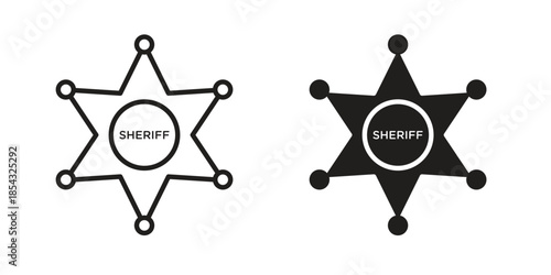 Badge Sheriff icons sign vectors. suitable for web, app, infographic, etc