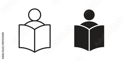 Book open reader icons sign vectors. suitable for web, app, infographic, etc