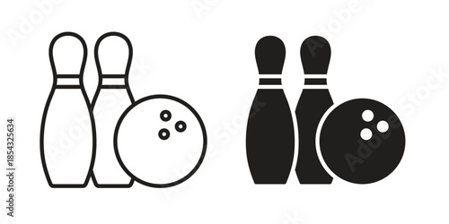Bowling icons sign vectors. suitable for web, app, infographic, etc